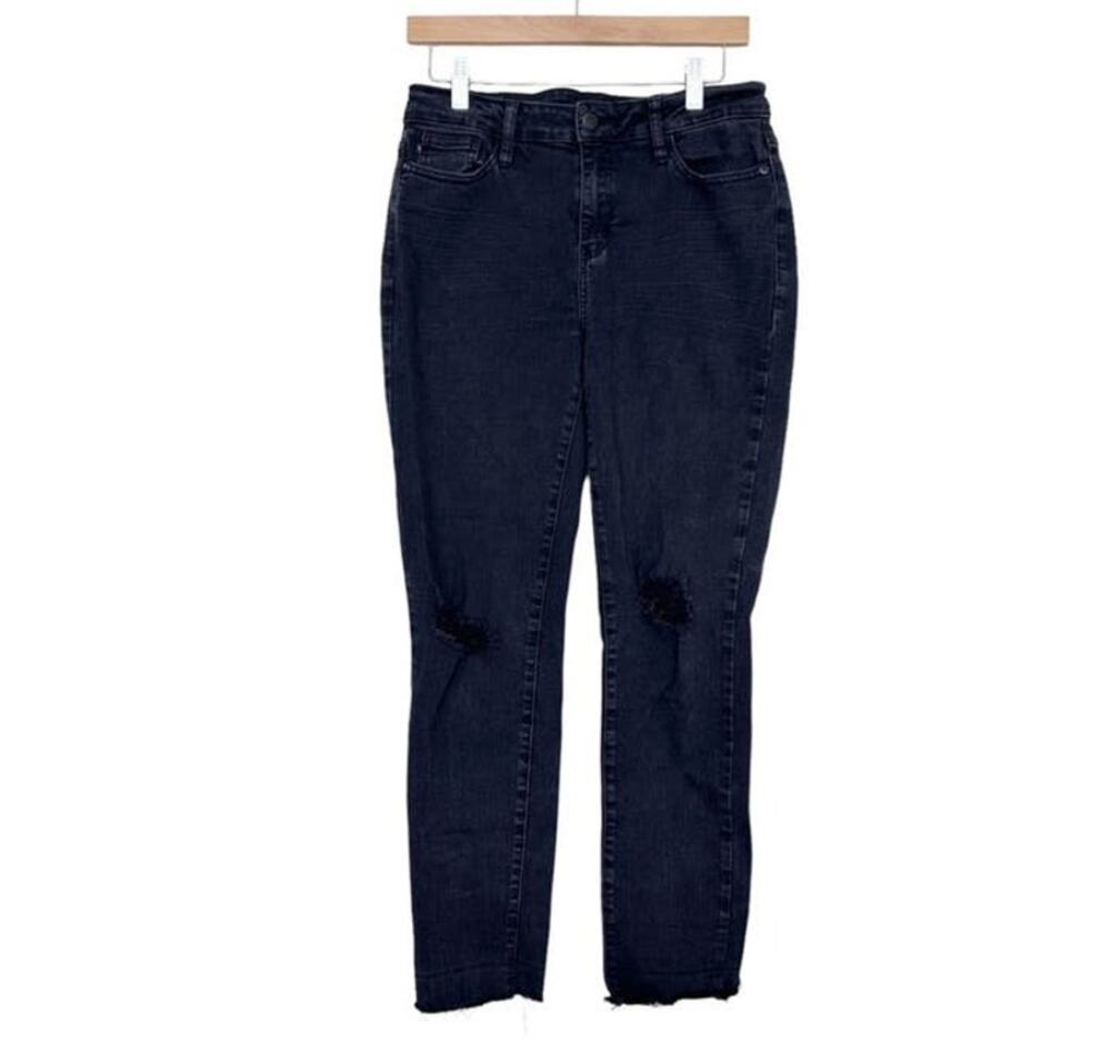 Judy Blue Black Distressed Slim Fit Jeans Sz 28